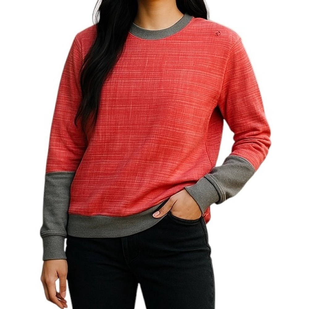 lifetime collective Oversized Pink Grey Crewneck Long Sleeve Sweater Size LARGE